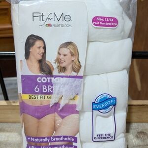 Fruit of the Loom White Cotton Briefs